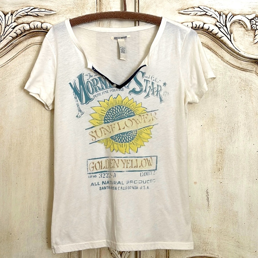 Lucky Brand sunflower tee